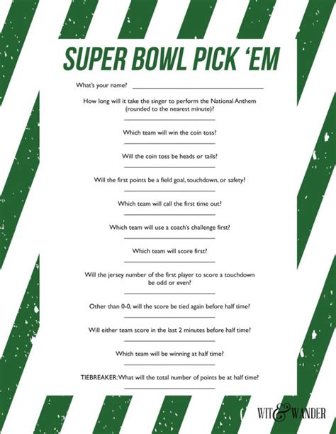super bowl party games printable.